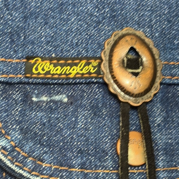 Wrangler | Vintage Western Denim Aztec Serape Concho Native American Jacket 42 - Picture 13 of 17